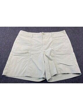 Eddie Bauer First Ascent Shorts Women's 12 Light Green Trail Hiking Lightweight